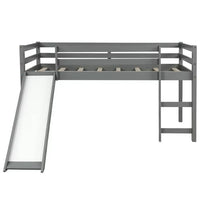 Triple Tree Wood Loft Bed Twin, Gray
