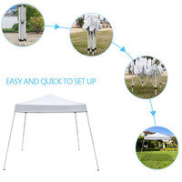 10'x10' Waterproof Folding Tent, Pop Up Canopy Tent Portable Tent with Carry Bag, Instant Outdoor Canopy Easy Set-up Straight Leg Folding Shelter with 100 Square Feet of Shade, Beach Tent Beach Canopy