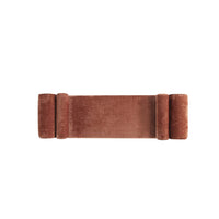 Triple Tree Chenille Accent Bench in Terracotta