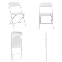 5 Pack Plastic Folding Chair, Portable Patio Chairs, Stackable Commercial Seat with Steel Frame, 260lbs Weight Capacity, Fold up Event Chairs, for Office Wedding Party Picnic Kitchen