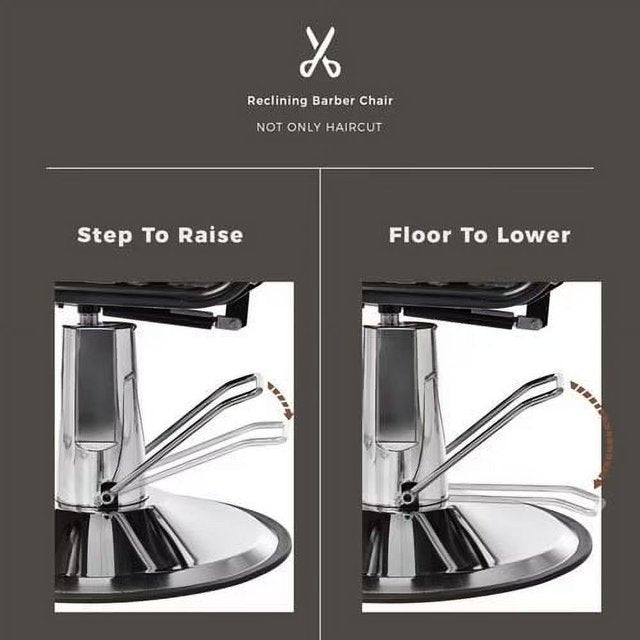 Deluxe Reclining Barber Chair with Heavy-Duty Pump, Modern Barber Chairs, Leisure Club Chair, Lift Chair, Suitable for Beauty Hair Salon Tatoo Spa Equipment, dark blue