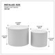 Nesting Coffee Table Set of 2, Modern Circle Accent Coffee Tables for Small Spaces, End Table MDF Side Table for Living Room, Bedroom, Balcony, Office (White)