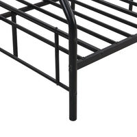 Twin-Over-Full Metal Bunk Bed, Heavy Duty Metal Bed Frame with 11" Under-Bed Storage, Bunkbed with Guard Rails & Flat Ladder Stairs & Slats Support, Space-Saving Kids Bed, No Box Spring Needed