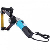 110V 1300W Pipe Tube Polisher Stainless Round Sander, Stainless Steel Tube Belt Sander Polisher, Pipe Sander, Belt Grinder, with Alumina Oxide Sanding Grinding and Polishing, Blue