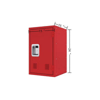 Compact Steel Storage Cabinet with Locking Doors,Small Lockable Steel Storage Cabinets for Home Office Garage Kitchen Pantry,Detachable, Ample Storage Space, Easy Assembly,Red