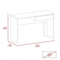 Triple Tree 43In Home Office Computer Desk, Wooden Writing Desk Studying Table with 1 Storage Drawers for Living Room, Bedroom, Black