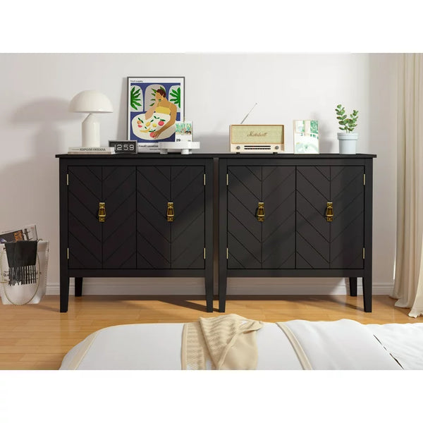 31.5" Accent Storage Cabinet,Sideboard Buffet with 2 Doors and Metal Handles,Wood Console Table with Adjustable Shelf,Side Table for Living Room, Entryway, Dining Room, Hallway
