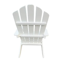 Kids Adirondack Lawn Chairs with Wide Armrest and Wood Frame, Foldable Lounge Chair with Adjustable Backrest, Plastic Chairs with Curved Seat for Patio, Deck, Yard, Garden, White