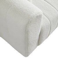Loveseat Couch, 81.89" Velvet Large Modern Sofa with Gold Metal Legs, 3 Seater Upholstered Sofa Love Seats Furniture, Comfy Couches for Living Room Bedroom Apartment, Easy Cleaning, White