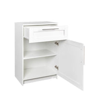 Stackable Wall Cabinet,Solid Wood Storage Cabinet with Adjustable Shelves and Doors,Console Table Side Table for Hallway,Sideboard Buffet Cupboard for Kitchen,15.75" D x 23.62" W x 35.43" H, White