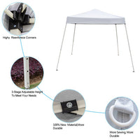 10'x10' Waterproof Folding Tent, Pop Up Canopy Tent Portable Tent with Carry Bag, Instant Outdoor Canopy Easy Set-up Straight Leg Folding Shelter with 100 Square Feet of Shade, Beach Tent Beach Canopy