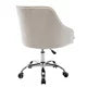 360˚ Swivel Shell Chair, Velvet Adjustable Armchair with Backrest and 5 Wheels, Modern Upholstered Leisure Home Office Desk Chair for Living Room Bedroom Study Room, Beige