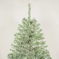 7.6 ft Pre-Lit Artificial Christmas Tree w/ 1200 PVC Branch, 300 cool white LED lights with Gradient PVC Foliage Design, Easy Set Up Metal Hinge& Foldable Base, Xmas Tree for Home Party, Green