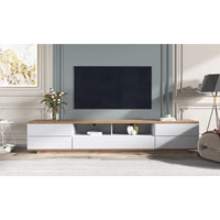 80 inch Modern TV Stand,Media Console Entertainment Center with Door Storage and Open Shelf,TV Console Table,Modern TV cabinet for living room,Bedroom,White