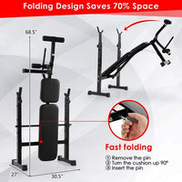 Weight Bench Set,Bench Press Set with Squat Rack,Workout Bench for Home Gym Full-Body Workout