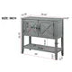 Farmhouse Coffee Bar Cabinet with Storage,Wood Buffet Sideboard Cabinet with 2 Doors and Open Bottom Shelf,Entryway Accent Cabinet Console Table for Living Room Dining Room Hallway,Antique Gray