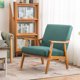 Upholstered Accent Chair, Armrest Accent Chair with Solid Wood Frame, Farmhouse Lounge Chair Reading Chair Lounge Chair for Living Room, Bedroom, Home Office, Weight Capacity 400 LBS, Emerald