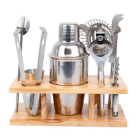 8PCS Stainless Steel Cocktail Shaker Set,Drink Mixer Set with Bar Tools,Bartender Set for Beginners and Professionals