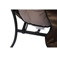 Lazy Chair with Ottoman, Modern Lounge Accent Chair with Armrests and Side Pocket, Leisure Upholstered Sofa Chair Cozy Reading Chair with Footrest Set for Living Room Bedroom, Brown