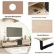 Modern TV Stand for TVs up to 80 Inch, Entertainment Center TV Console Table with Double Storage Space and Drop Down Door for Living Room, Bedroom,Home Theatre,Natural Wood