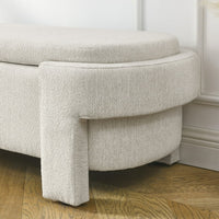 Linen Fabric Upholstered Storage Bench with Contemporary Style Design,Entryway Bench,Ottoman Bench for Living Room End of Bed,Beige,No assembly required,51.5''x20.5''x17''
