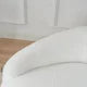 Modern Faux Fur Accent Chair with Ottoman, Teddy Velvet Barrel Chair, Comfy Living Room Armchair Ottoman Set with Gold Metal Legs, Upholstered Flurry Single Sofa Leisure Chair with Footrest, White