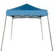 Pop Up Canopy Tent with Backpack, 6'X8' Outdoor Easy Up Canopy with 1 Sidewall and Storage Pockets, Collapsible Shade Tents for Patio Backyard Garden Camping Area, Blue