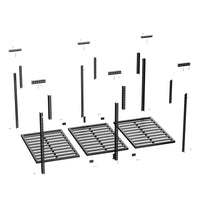 3x6ft Overhead Garage Storage Rack, 750LBS Weight Capacity, Adjustable Ceiling Mounted Storage Racks Heavy Duty, Hanging Garage Storage, 36"W x 72"L x (24-40 Ceiling Dropdown), Black