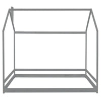 Full Size House Shaped Bed Frame, Floor Bed for Kids, Gray