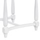 5-Piece Wood Counter Height Kitchen Furniture Set with 4 Upholstered Chairs,Mid-Century Farmhouse Dining Table Set,Dining Table with 2 Storage Drawers and Turned Legs (White)