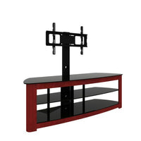 Swivel Floor TV Stand with Storage for 32-65 inch TVs, Corner TV Stand with Mount for Media, Glass Entertainment Center Height Adjustable w/Cable Management/VESA up to 220lbs