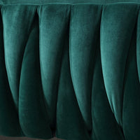 42.13" Home Velvet Storage Bench, Entryway Padded Footstool with Metal Legs, Button-tufted Storage Ottoman for Living Room Bedroom, Emerald