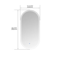 LED Bathroom Vanity Mirror, Wall Mounted Smart Mirror Dimming Lighted Mirror with Anti-Fog & Bluetooth Speaker, 18*35'' Wall Mounted Smart Mirror with Memory Function, Horizontal & Vertical, Silver