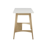 48inch Computer Desk, Wood Writing Desk with 1 Drawer and Shelf, Home Office Desk with Spacious Desktop, Natural
