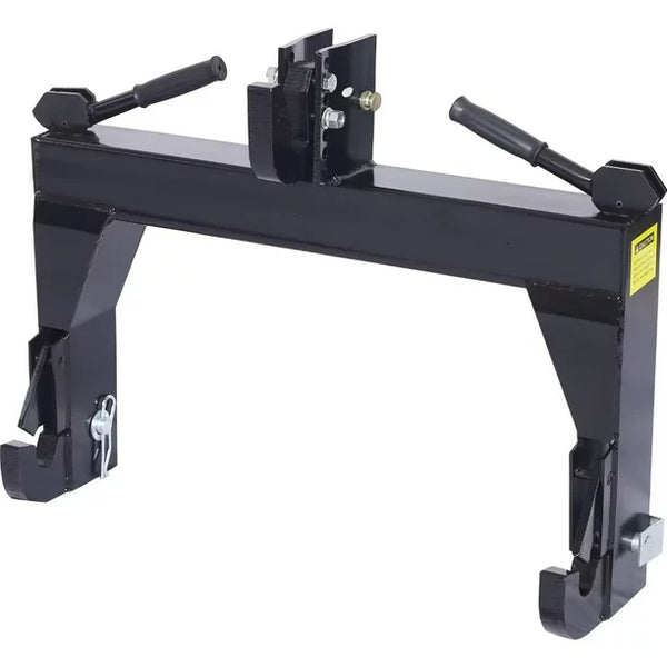 3000 LBS Lifting Capacity Tractor Quick Hitch, 3-Point Quick Hitch, No Welding & 5 Level Adjustable Bolt, Adaptation to Category 1 & 2 Tractors, Black