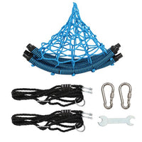 Spider Web Tree Swing 40" for Kids Adults Outdoor Play Round Platform Net Swing Seat for Backyard Playground - Fun for Kids - Included Accessories(Blue)