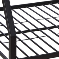 Twin XL Over Queen Bunk Bed,Heavy Duty Metal Bunk Bed Frame with Safety Guardrail and 2 Built-in Ladder,Metal Bunk Bed for Kids Teens Adults Bedroom,Black