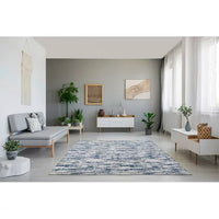 36"x24" Ultra Soft Area Rugs, Vintage Woven Area Rug, Faux Fur Area Rug for Bedroom, Bedside Living Room Carpet, Nursery Washable Floor Carpets, Soft Luxury Rug, Navy Blue
