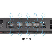 42" Electric Fireplace, Ultra-Thin 1400W Wall Mounted Fireplace with Fake Wood, Heating Wire and Remote Control, Iron & Glass Fireplace Heater for Living Room, Bedroom, Black
