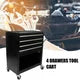 Multifunctional Rolling Tool Cart, Tool Cart with 4 Drawers, Storage Space on Bottom, Lockable Wheels, Mobile Workshop Tool Trolley for Mechanic, Warehouse, Garage, Workshop (Black)