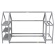 Twin Size Floor Bed for Children, Wooden Montessori Bed Frame with 2 Detachable Stands and Roof Frame, House-Shaped Bed Low Tent Bed for Girls Boys and Teens, Gray
