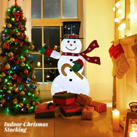 4ft Lighted Pop-Up Snowman,Large Christmas Holiday Decoration with 100 LED Lights,Top Hat,Scarf,Pop-up Snowman Ornaments for Outdoor Lawn Yard Xmas Decor