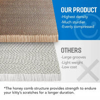Cat Scratcher Cardboard, Cat Scratching Pad Post Scratcher Cardboard House Bed, Lounge-shaped Corrugated Scratching Pad, Infinity Shape Board Pads Curved Cat Scratcher Furniture Protector, Brown