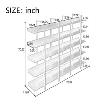 5 Tier Bookcase, Home Office Open Bookshelf, Vintage Industrial Display Shelf with Metal Frame and MDF Board, Modern Organizer Shelving Units Storage Rack for Living Room Bedroom, Grey