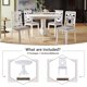 Dining Table Set for 4, Mid-Century 5-Piece Extendable Round Dining Table Set with 4 Upholstered Dining Chairs, Dining Table and Chairs Set for Kitchen Living Room Small Places, White