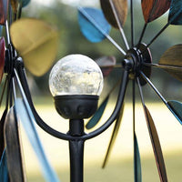 Wind Spinner Emerald 77in Single Blade Easy Spinning Kinetic Wind Spinner for Outside – Vertical Metal Sculpture Stake Construction for Outdoor Yard Lawn & Garden