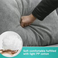 Large L Shape Sofa, Sectional Sofa Couch with 3 Pillows, Modern Living Room L-Shape Couch for Office and Home, Weight Capacity 300 LBS/Seat, 91"Lx91"Wx33.5"H, Easy to Assemble, Grey