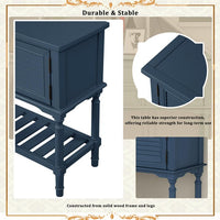 47'' Modern Console Table Sofa Table with 2 Drawers, 2 Cabinets and 1 Shelf, End Table Entryway Table for Entryway, Living Room, Hallway, Navy Blue