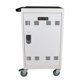 Mobile Charging Cart Docking 30 Device,Laptop Storage Rack with Combination Lock,Mobile Charging Cabinet with Wheels for Tablets and Laptops