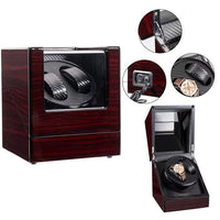 Watch Winders for Automatic Watches, Double Watch Winder Automatic Rotation Wood Display Case Storage Organizer, Automatic Watch Winder for Men's and Women's Watches